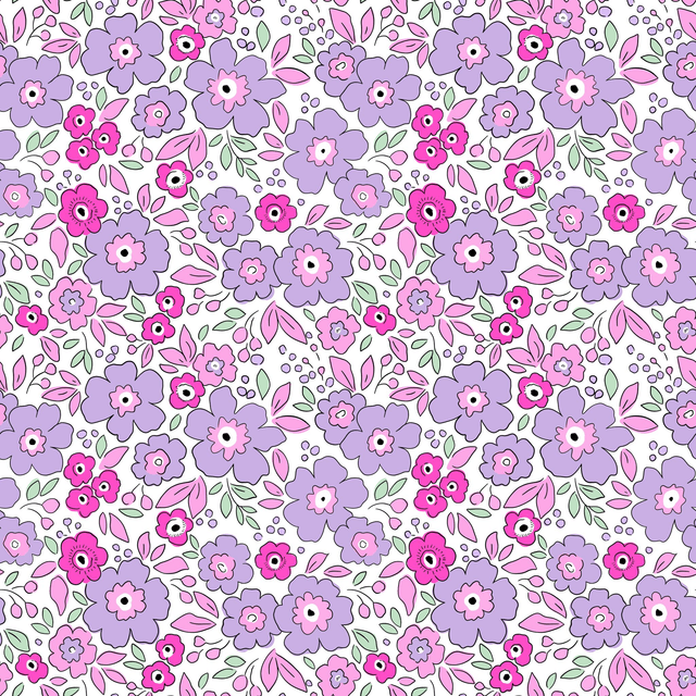 Moana - Bas de maillot - Floral violet