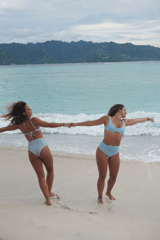 Moana - Bas de maillot - Floral vert