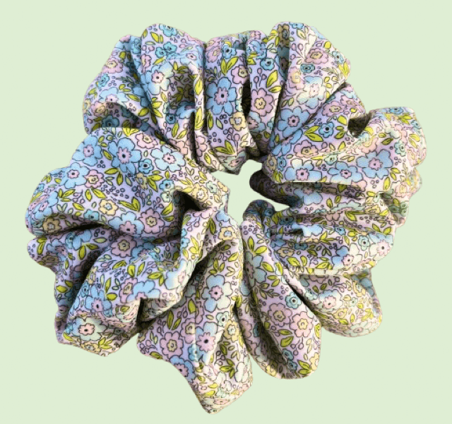 Chouchou floral vert