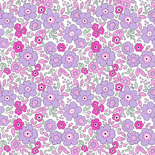 Moana - Bas de maillot - Floral violet
